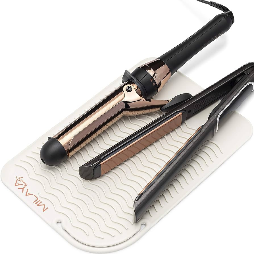 Professional Large Silicone Heat Resistant Styling Station Mat for All Hair Irons, Curling Iron, Str | Amazon (US)