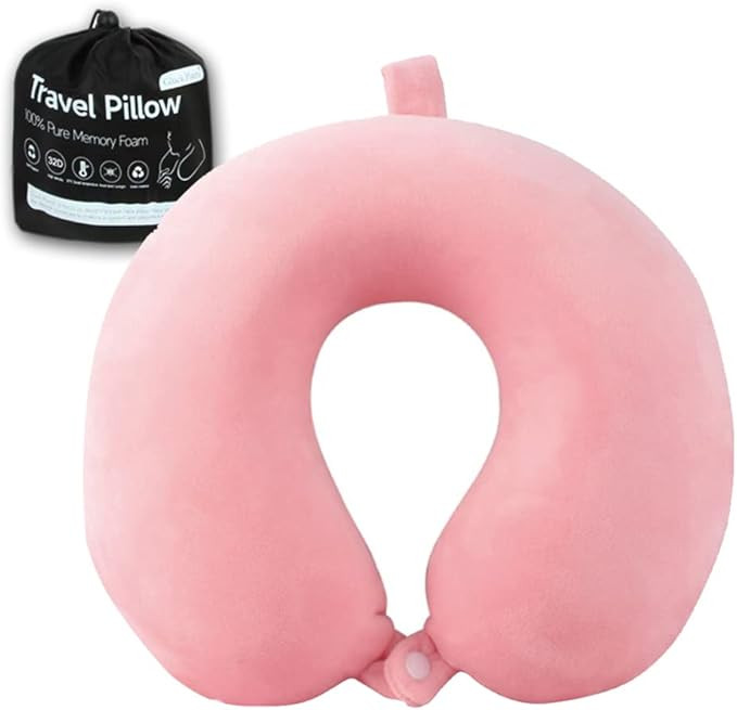 Travel Pillow,Airplane Neck Pillow for Traveling,100% Pure Memory Foam U Shaped Neck Pillow,Super... | Amazon (US)