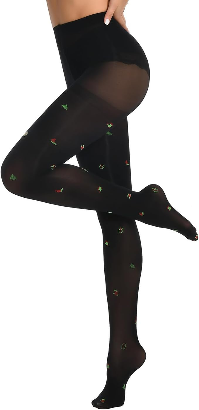 Yilanmy Christmas Tights Patterned Tights for Women | Amazon (US)
