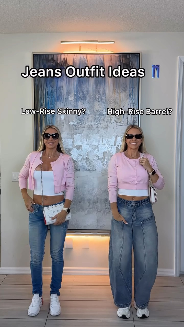 Barrel jeans have definitely become one of my favorite denim styles lately 🤍 I love the relaxed shape and wider leg because they feel modern and effortless. Skinny jeans still have a place in my closet though. They give a completely different, more fitted look that I still reach for depending on the outfit.

barrel jeans women, skinny jeans women, high waisted barrel jeans, denim trends 2026, relaxed fit jeans, jeans outfit ideas, casual denim style, fall denim, everyday jeans, women’s fashion

#LTKU #LTKootd #LTKgrwm