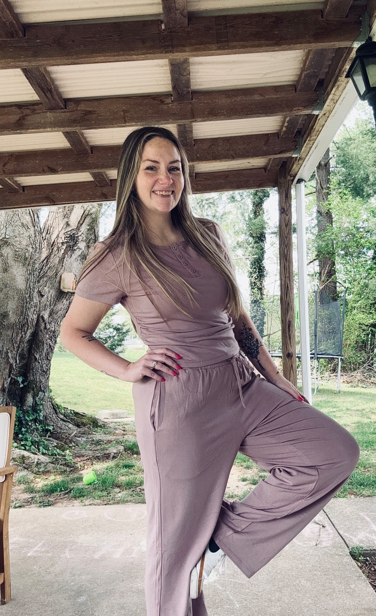 2 piece set! And when I tell you it feels like pajamas I mean it! Sooo soft. #fyp #twopiece 

#LTKmomlife #LTKMidsize #LTKootd