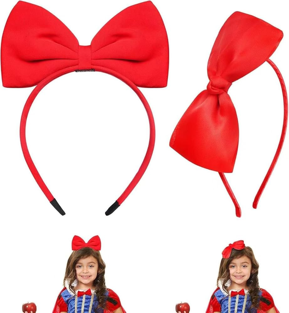 Red Bow Headband Headwear for Women Girls Halloween Cosplay | Amazon (US)