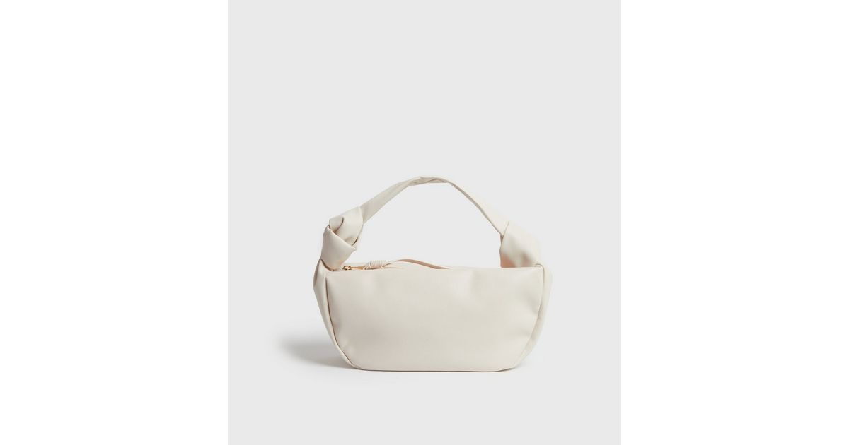 Cream Leather-Look Knot Shoulder Bag
						
						Add to Saved Items
						Remove from Saved Item... | New Look (UK)