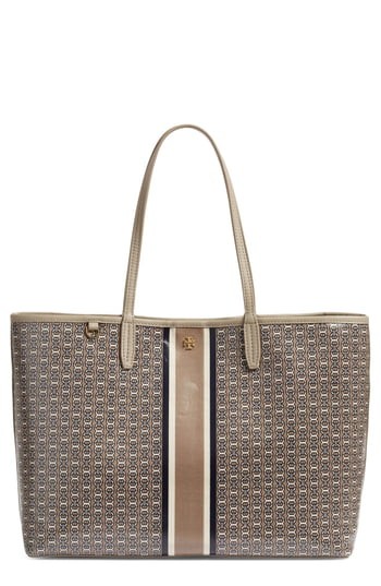 Tory Burch Gemini Link Coated Canvas Tote - Metallic | Nordstrom