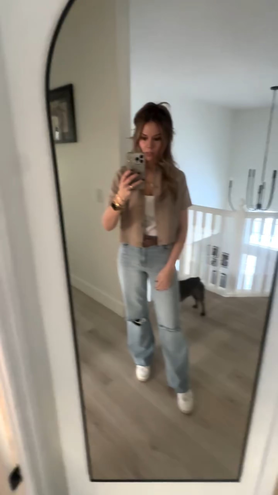 I was not prepared for how much I liked these jeans tbh *note* cardigan is sold out but I liked two similar  #denim #prespring #millenialmom