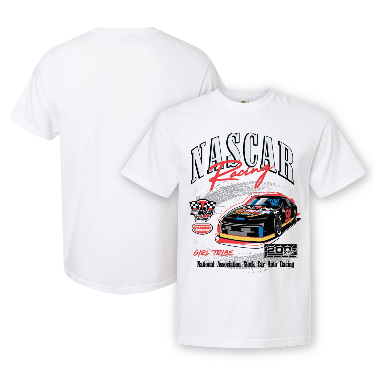 Women's Girl Tribe Co. White NASCAR Racing Speedway T-Shirt | Fanatics