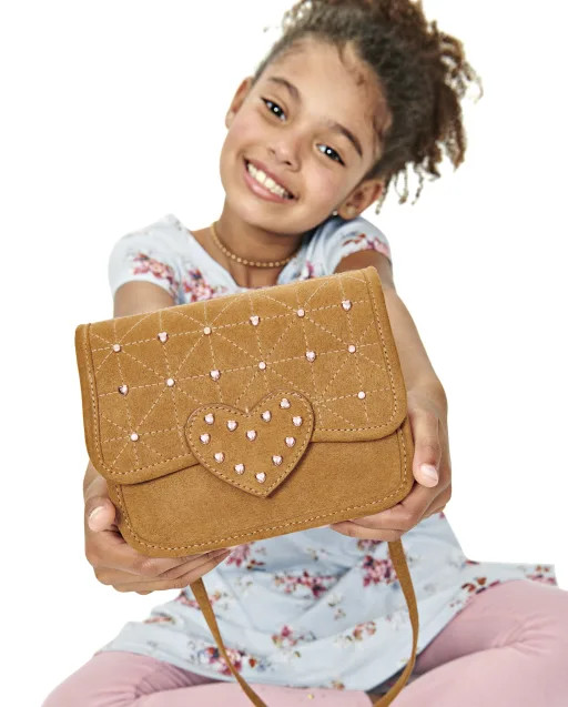 Girls Heart Studded Bag | The Children's Place | The Children's Place