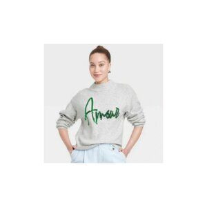 Women’s Crewneck Amour Graphic Pullover Sweater A New Day XL | Poshmark