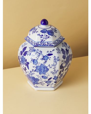 12in Ceramic Chinoiserie Decorative Jar | HomeGoods