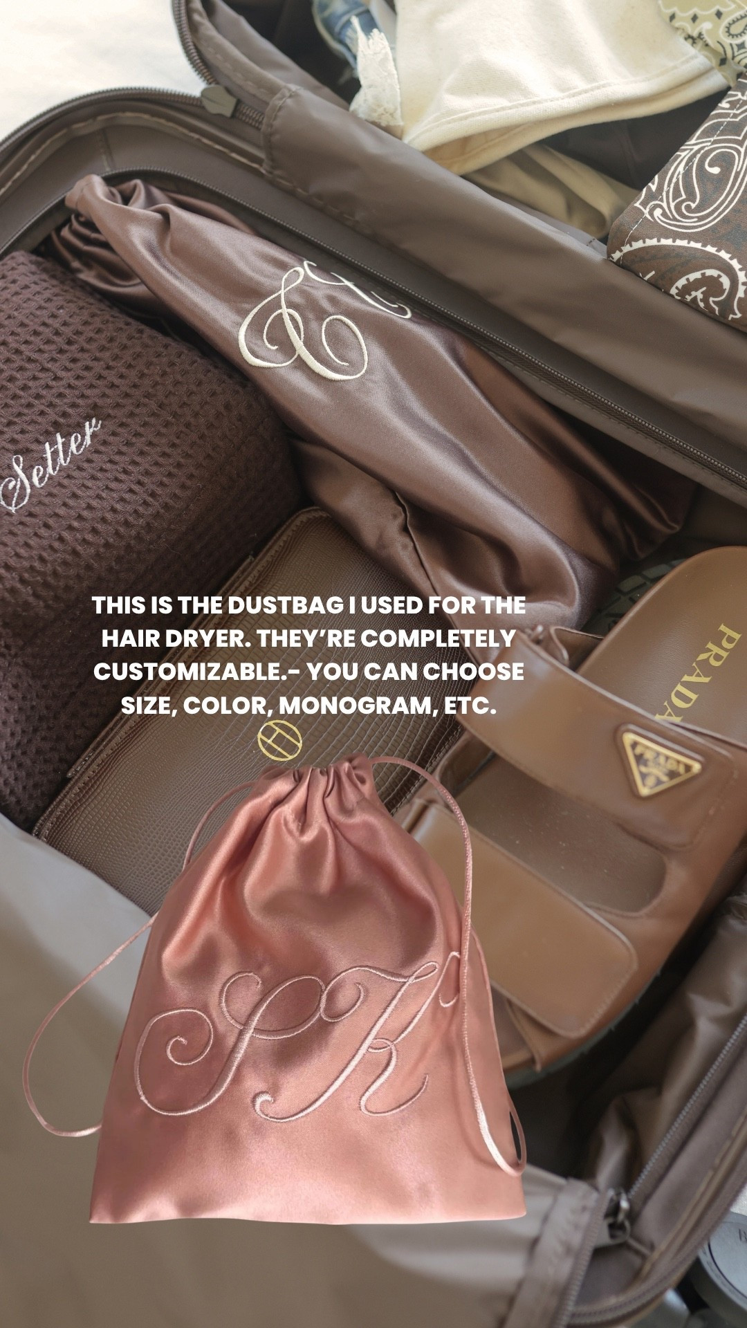 Customizable dust bag! You can make it completely your own 

Travel accessories, Etsy finds

#LTKTravel
