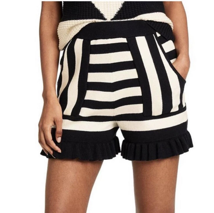 NEW Victor Glemaud x Target Women's Striped High-Rise Shorts Black &amp; White 1X  | eBay | eBay US