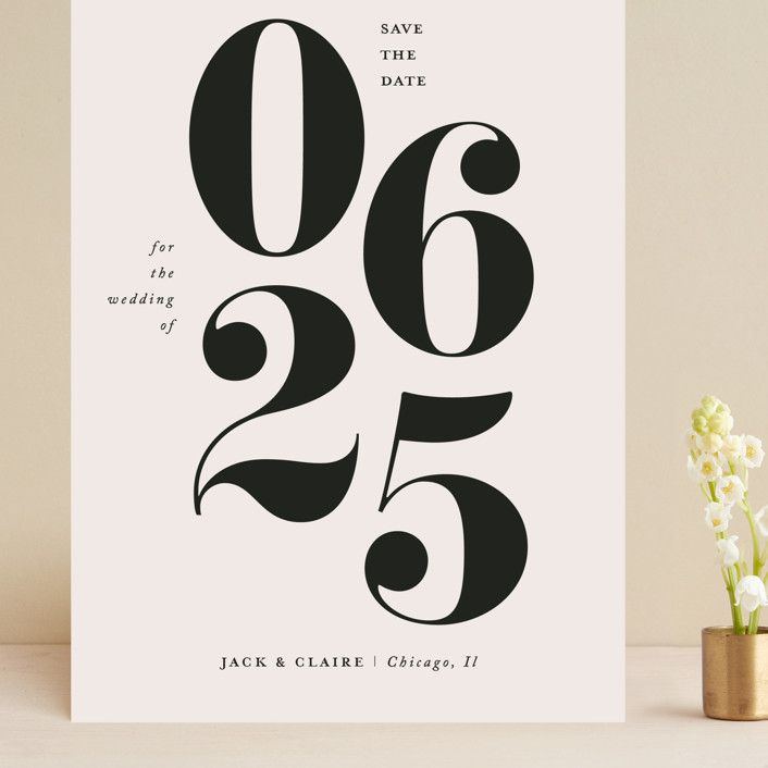 "It's a Date" - Customizable Grand Save The Date Cards in Black by That Girl Press. | Minted