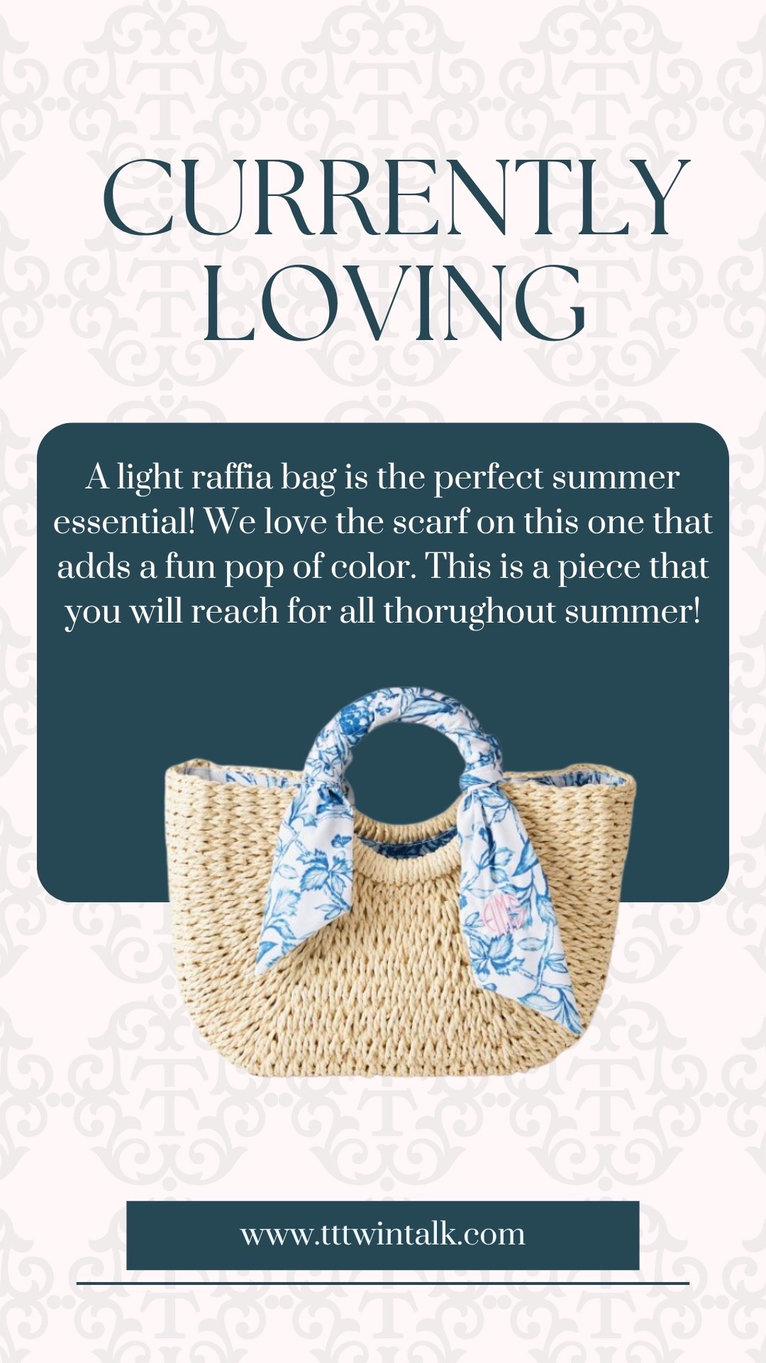 A light raffia bag is the perfect summer essential! We love the scarf on this one that adds a fun pop of color. This is a piece that you will reach for all thorughout summer!

#LTKdayinmylife #LTKootd #LTKgrwm