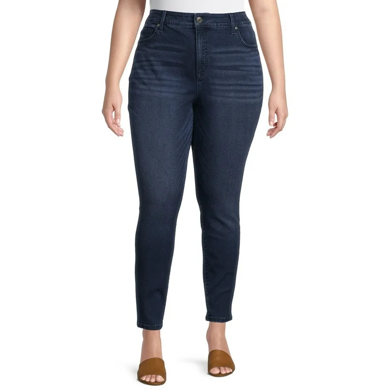 Terra & Sky Women's Plus Size Skinny Jeans | Walmart (US)