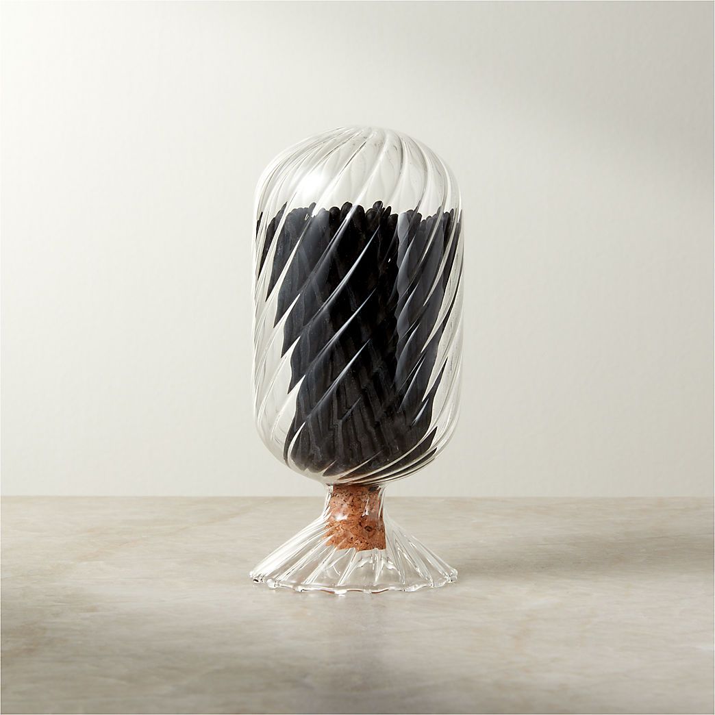 Small Glass Cloche with Black Matches + Reviews | CB2 | CB2