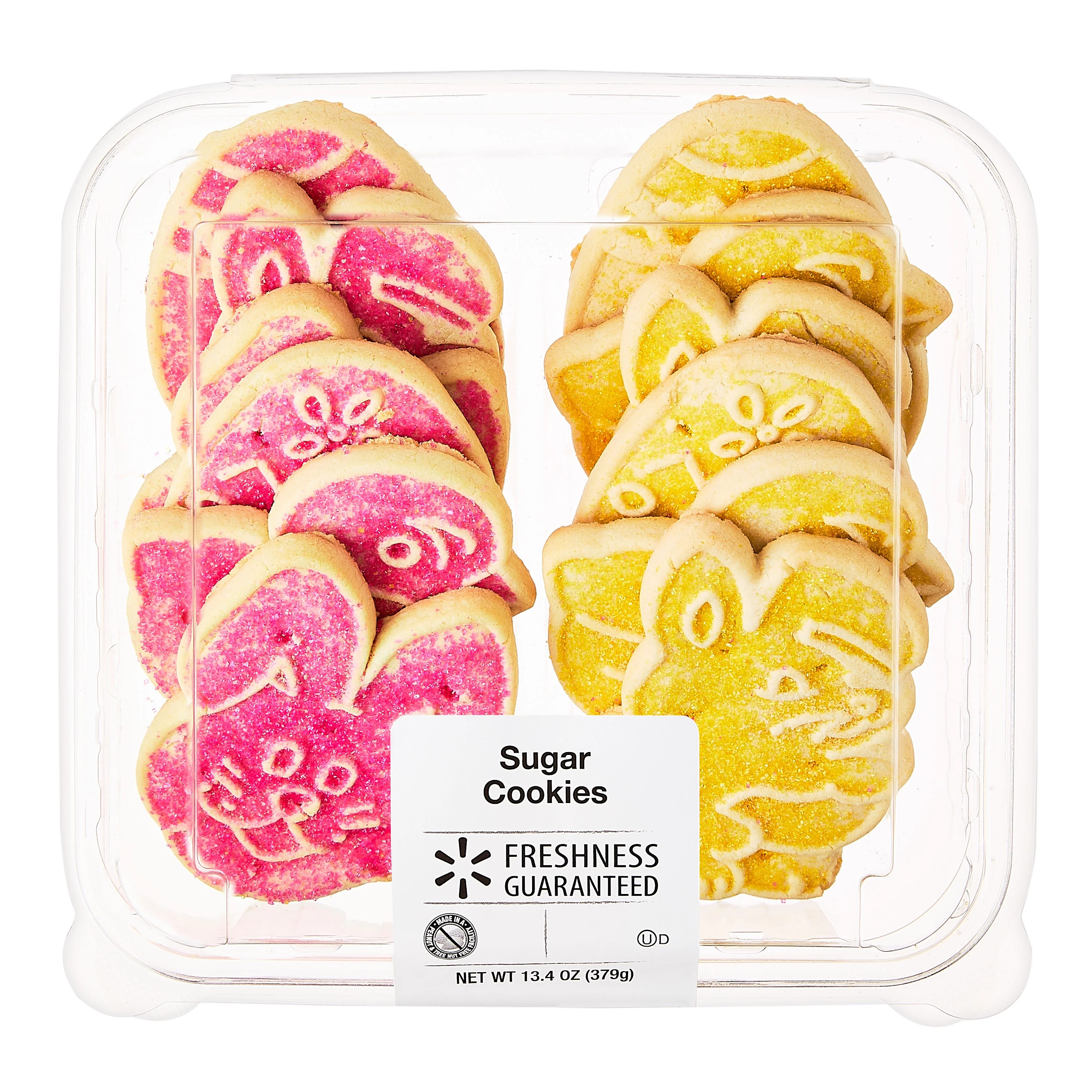 Freshness Guaranteed Easter Bunny & Chick Baked Sugar Cookies, 13.4 oz, 12 Count - Walmart.com | Walmart (US)