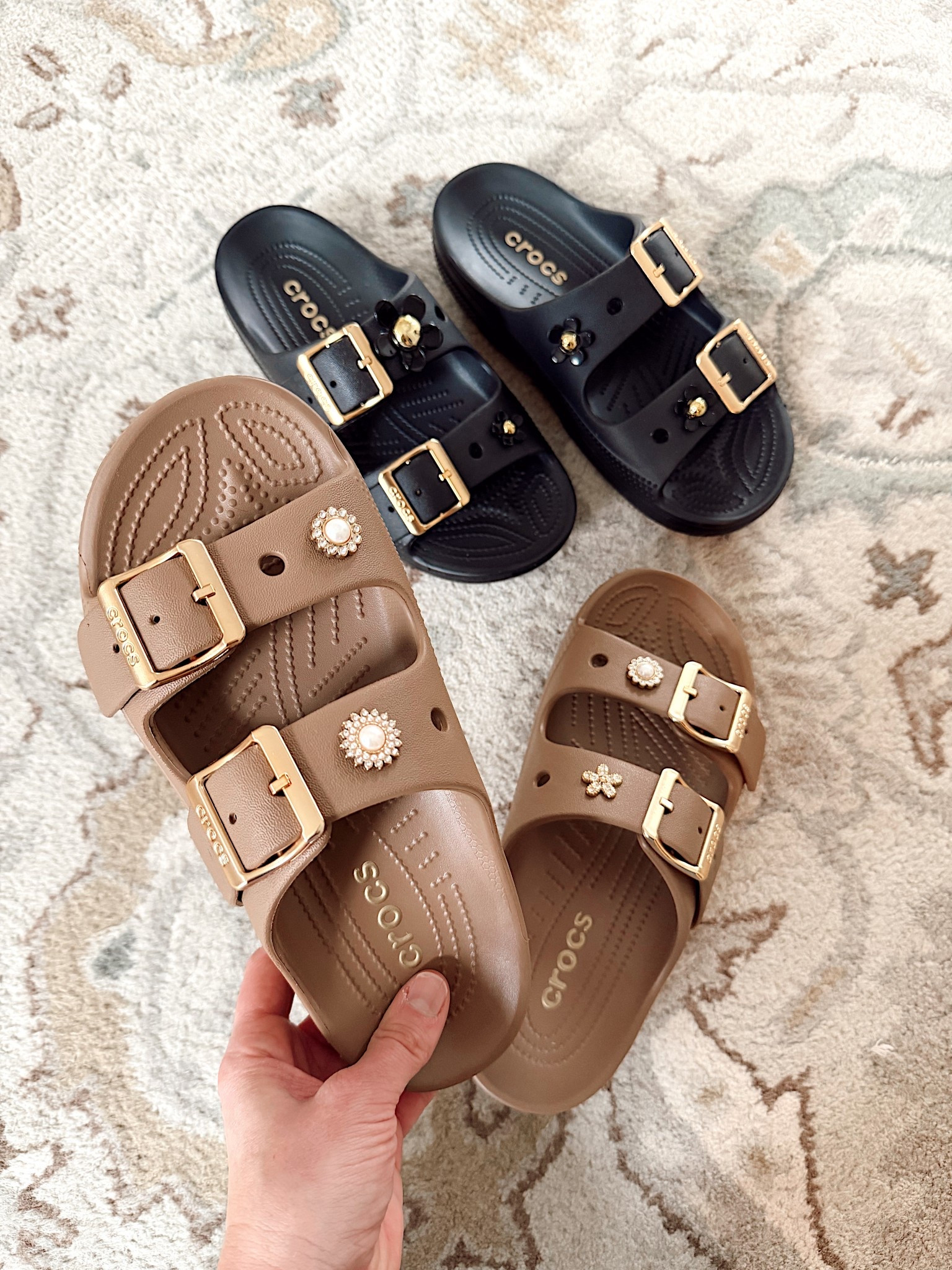 Croc sandals are going to sell out quick! They run big! 

#LTKSeasonal #LTKOver40 #LTKootd
