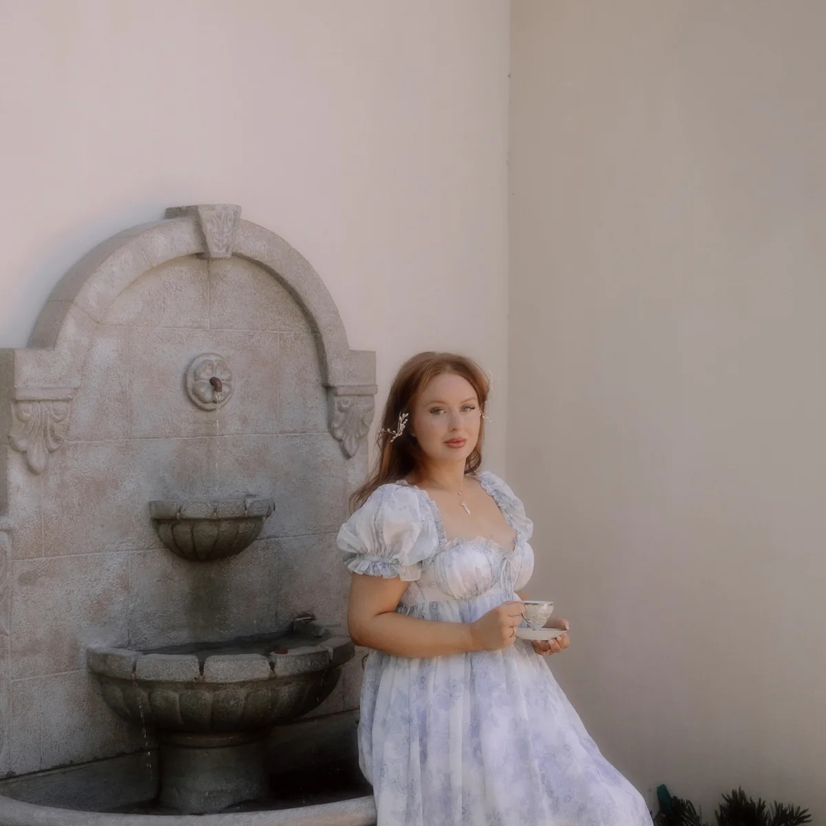 Olivia 100% Cotton Maxi Dress in Blue Floral - Bump Friendly *1/30 PRE | Worth Collective