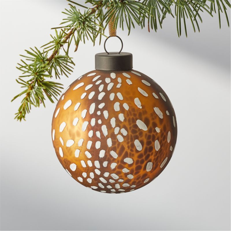 Antelope Glass Ball Christmas Tree Ornament + Reviews | CB2 | CB2