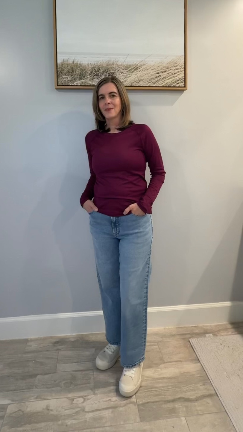 Get the look!
Wide leg cropped jeans with athleisure long sleeve top and casual sneakers. Great for a casual look and on the go!

#LTKOver40 #LTKootd #LTKPetite