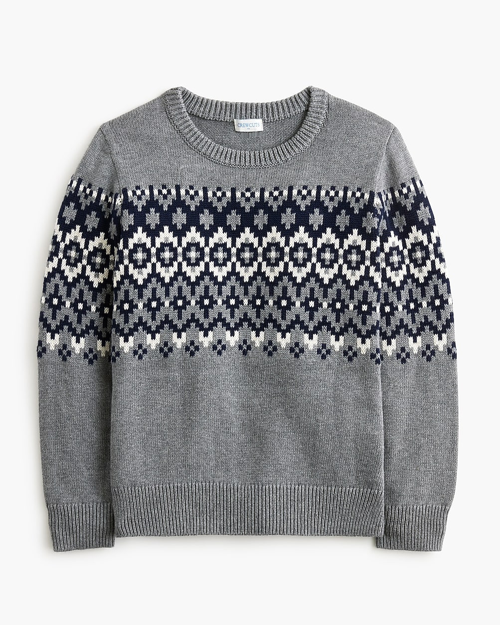 Boys' cotton Fair Isle crewneck sweater | J.Crew Factory