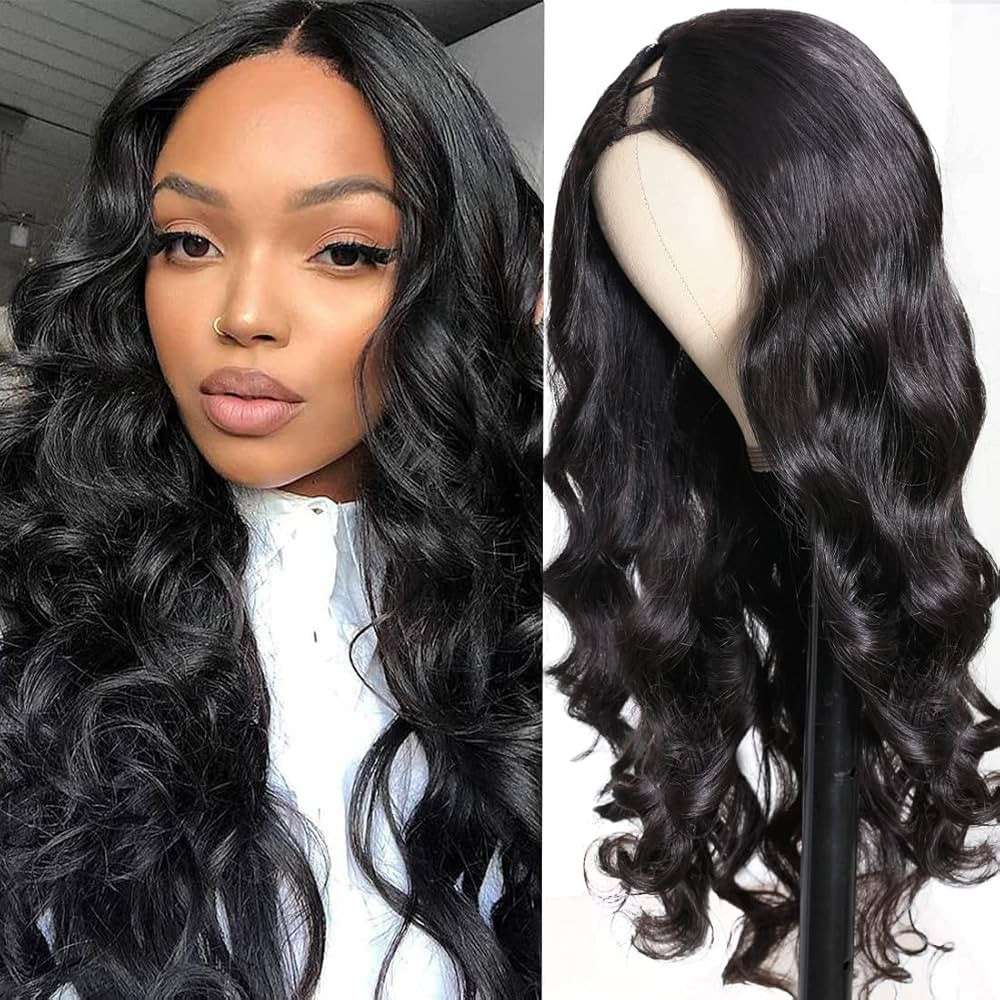 Dosacia Body Wave V Part Wigs Human Hair No Leave Out Lace Front Wigs Brazilian Virgin Human Hair... | Amazon (US)