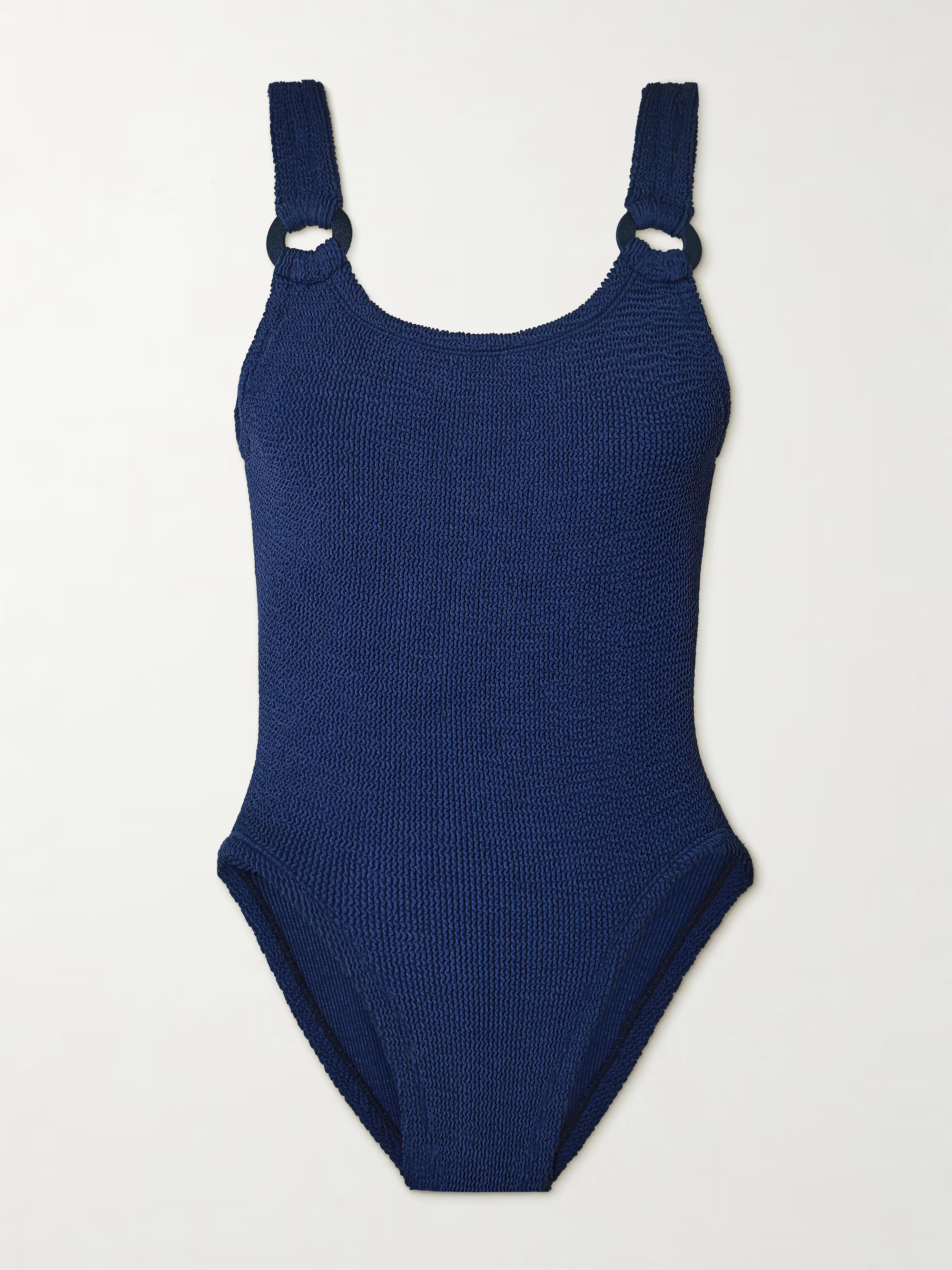 Domino embellished metallic seersucker swimsuit | NET-A-PORTER APAC