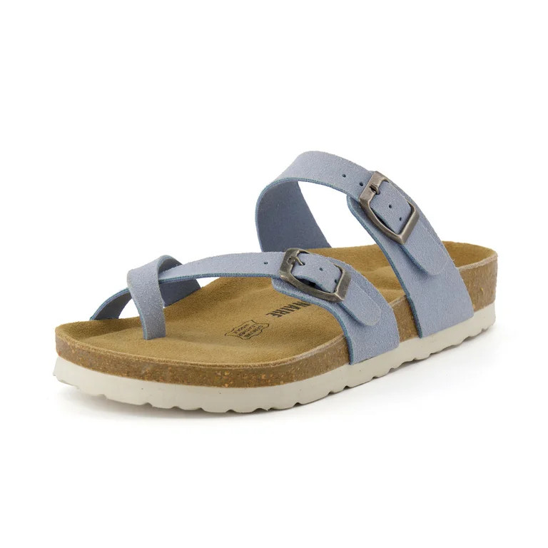 Cushionaire Women's Luna Cork Footbed Sandals with +Comfort, Wide Widths Available | Walmart (US)
