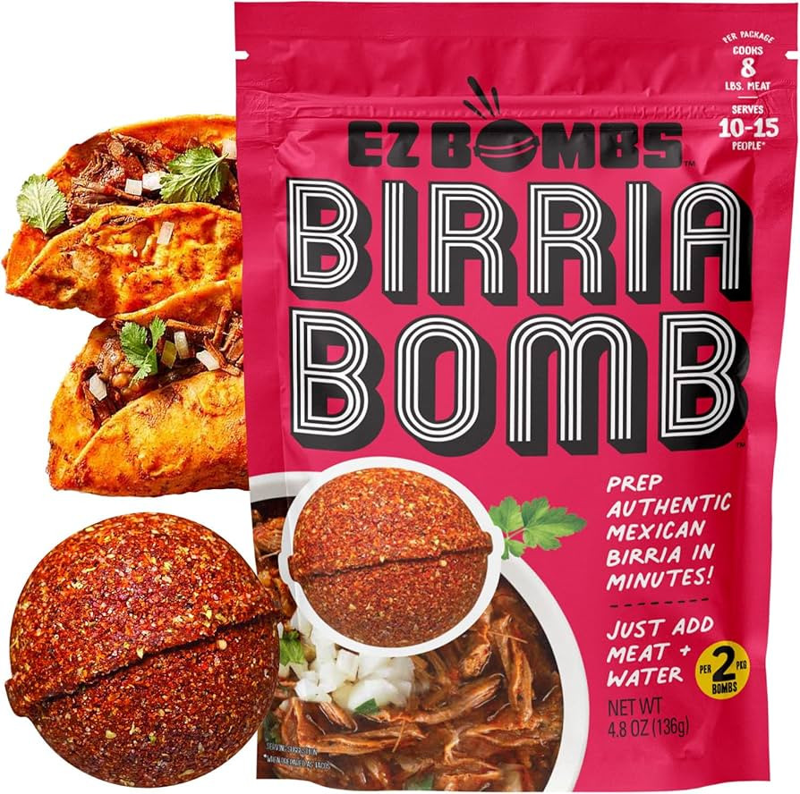 EZ Bombs Birria Bomb Seasoning, 2 Pack – Authentic Mexican Spice Mix for Tacos, Burritos, Nacho... | Amazon (US)