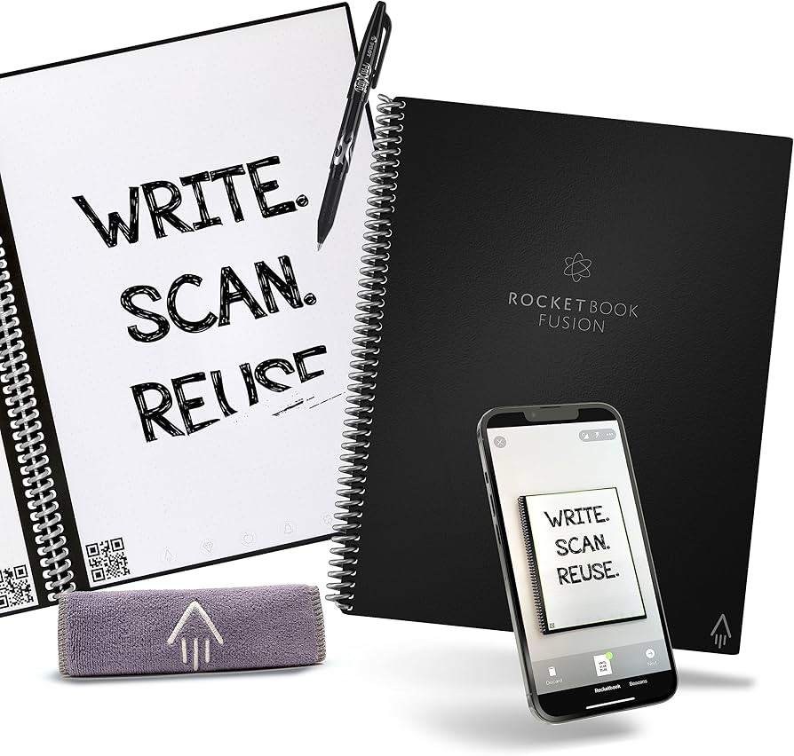 Rocketbook Planner & Notebook, Fusion : Reusable Smart Planner & Notebook | Improve Productivity ... | Amazon (US)