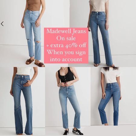 Madewell jeans on sale plus extra 40% off when you sign into your account #madewell #jeans #denim 

#LTKstyletip #LTKsalealert #LTKSale
