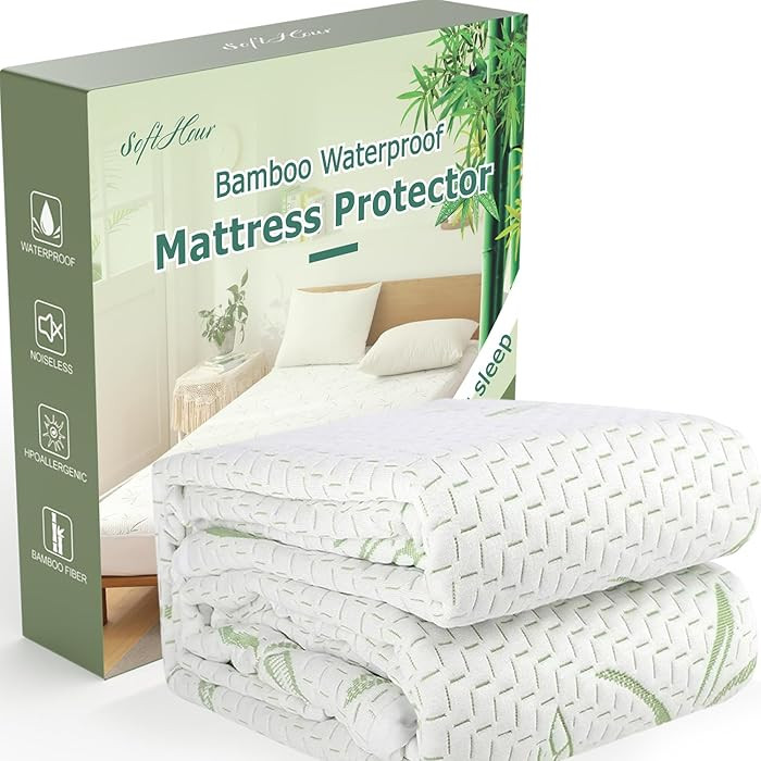 Queen Mattress Protector Waterproof Mattress Pad Washable Bamboo Rayon Mattress Cover Breathable ... | Amazon (US)