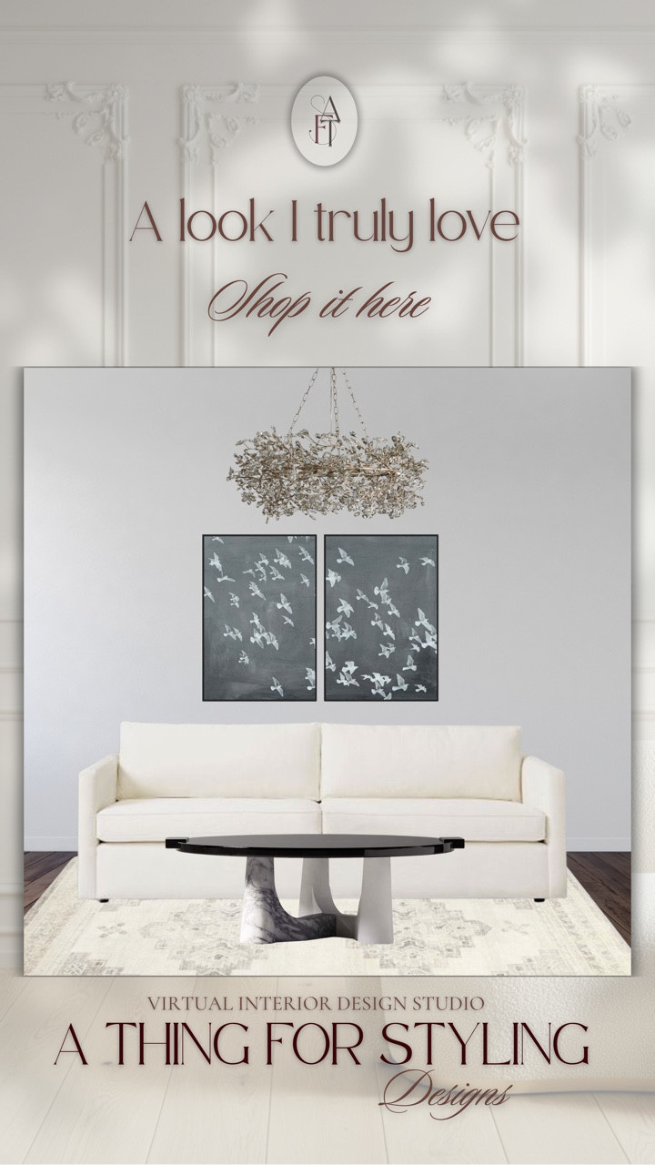 Hanging Art Above A Sofa: Save this golden rule for later!

Most people think their wall feels empty because they haven’t found the right art yet. But that’s not the reason.
Here’s what’s really happening: The art is disconnected from the furniture below it.
Here’s what most people miss: hanging art too high and too small above the sofa.
When artwork floats too far above the couch—or doesn’t relate to its width—the space feels unfinished and off-balance. Even beautiful art can feel awkward when the proportions are wrong.

The result? A living room that looks styled… but never fully pulled together.

The fix? Think in proportion, not guesswork. Hang art 6–8 inches above the sofa. 
Aim for artwork that spans about two-thirds of the sofa’s width. If you’re grouping pieces, keep them 2–3 inches apart so they read as one composition.
When art and furniture relate to each other, the entire room instantly feels grounded and intentional.
If you’re not sure whether your space needs simple styling tweaks or a full design plan, comment STYLE and I’ll reach out to you to talk about your project.