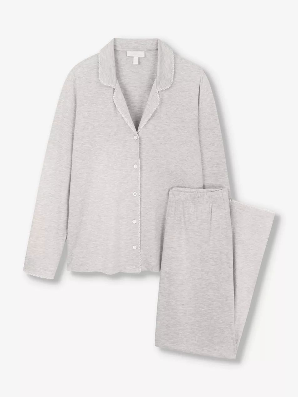 Contrast-stitch relaxed-fit stretch-woven pyjamas | Selfridges