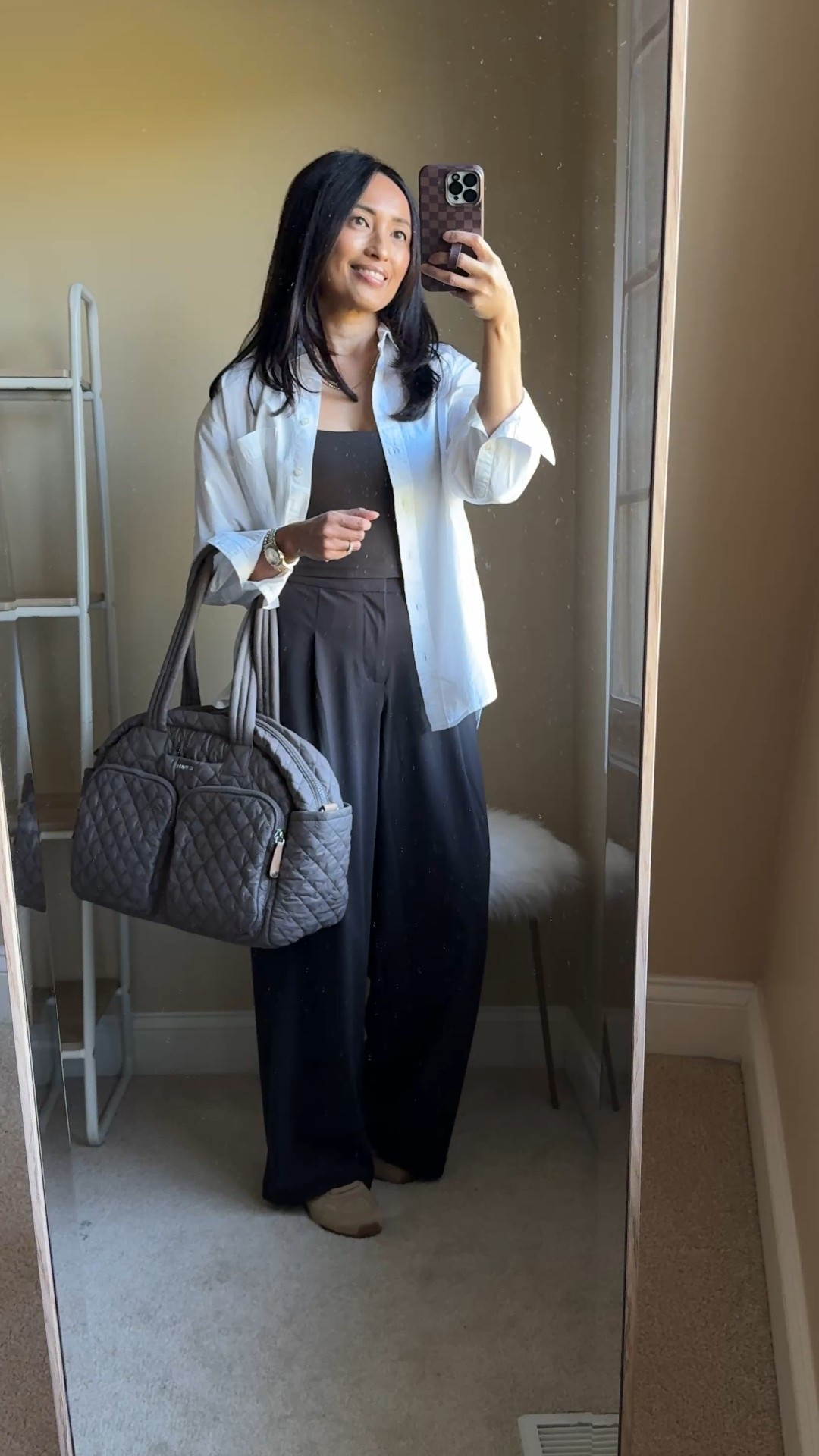 Travel outfit  Athleisure trouser pants. Trousers. On sale. Nice drape and pleating detail. True to size. Available in multiple colors. 


#LTKOver40 #LTKTravel #LTKSaleAlert