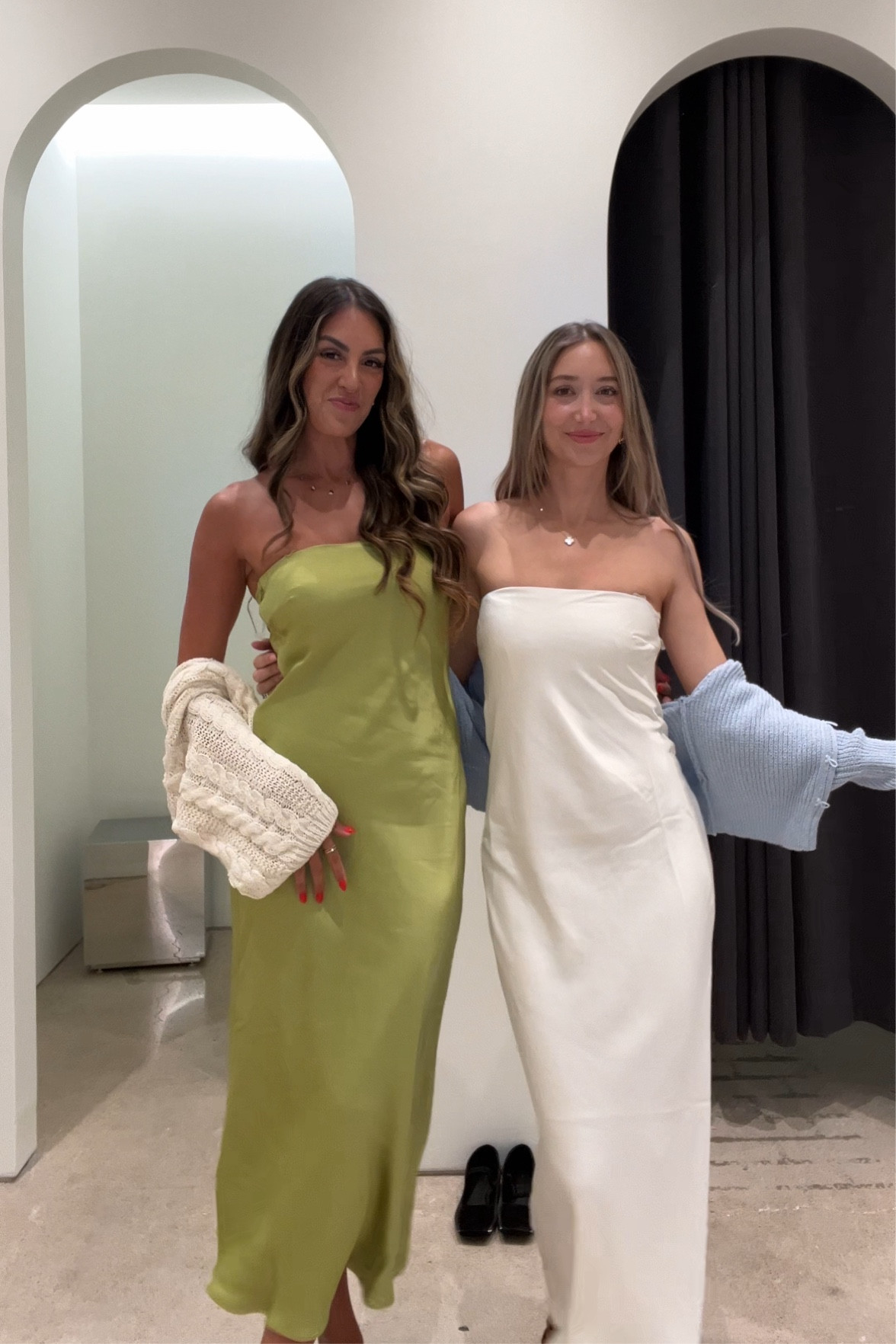 Strapless silk dresses for summer. Summer dresses, summer outfits