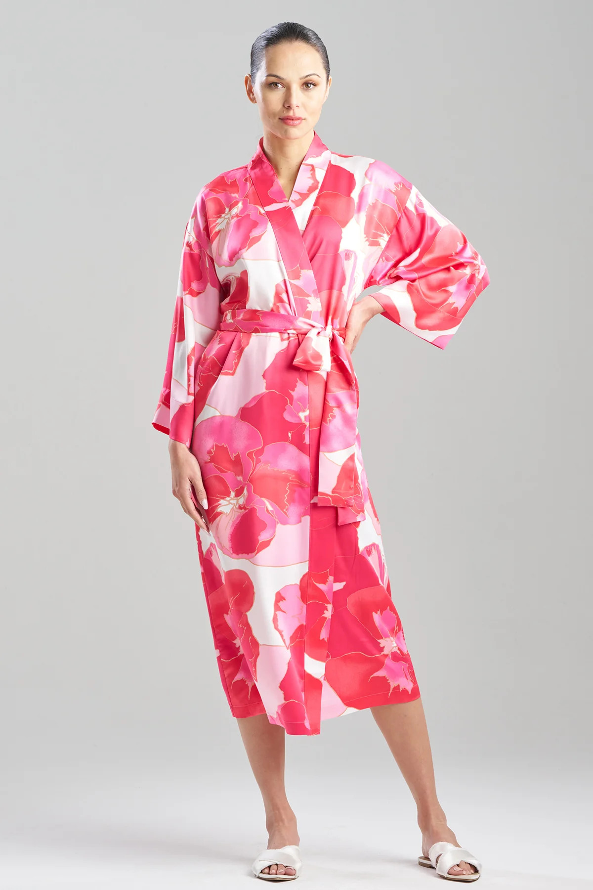Floria Printed Satin Robe | Natori