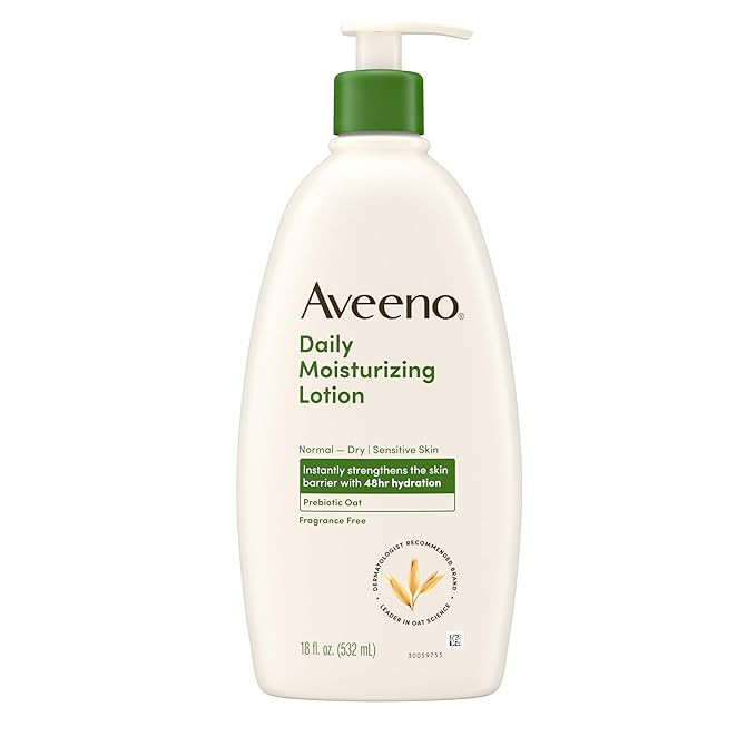 Aveeno Daily Moisturizing Body Lotion, Body Lotion for Dry Skin with Prebiotic Oat, Paraben Free,... | Amazon (US)