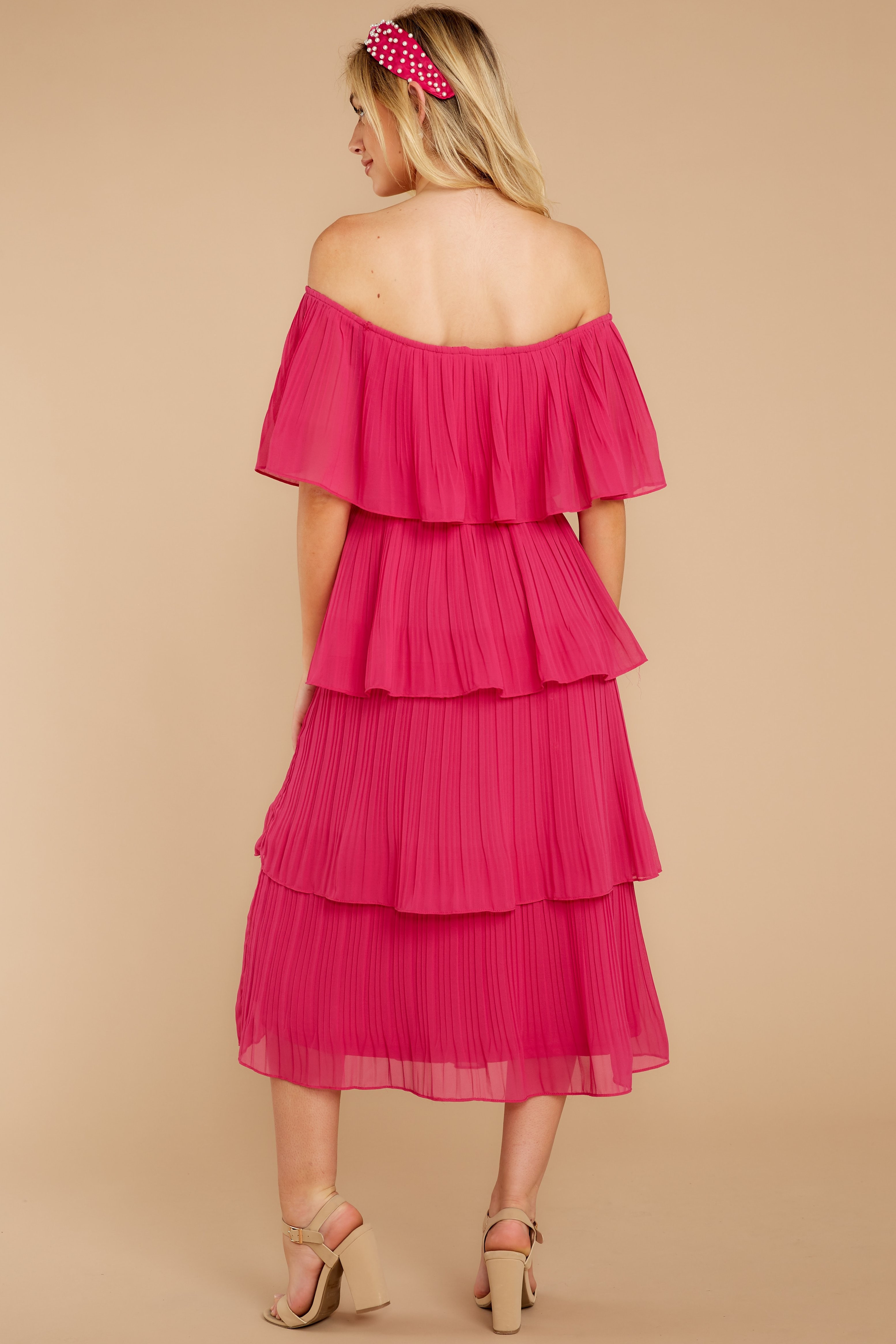 See It Happen Fuchsia Pink Midi Dress | Red Dress 