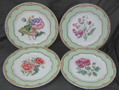 (4) Andrea by Sadek Winterthur Adapted James Polk Floral Dessert Plates 8"25 | eBay US