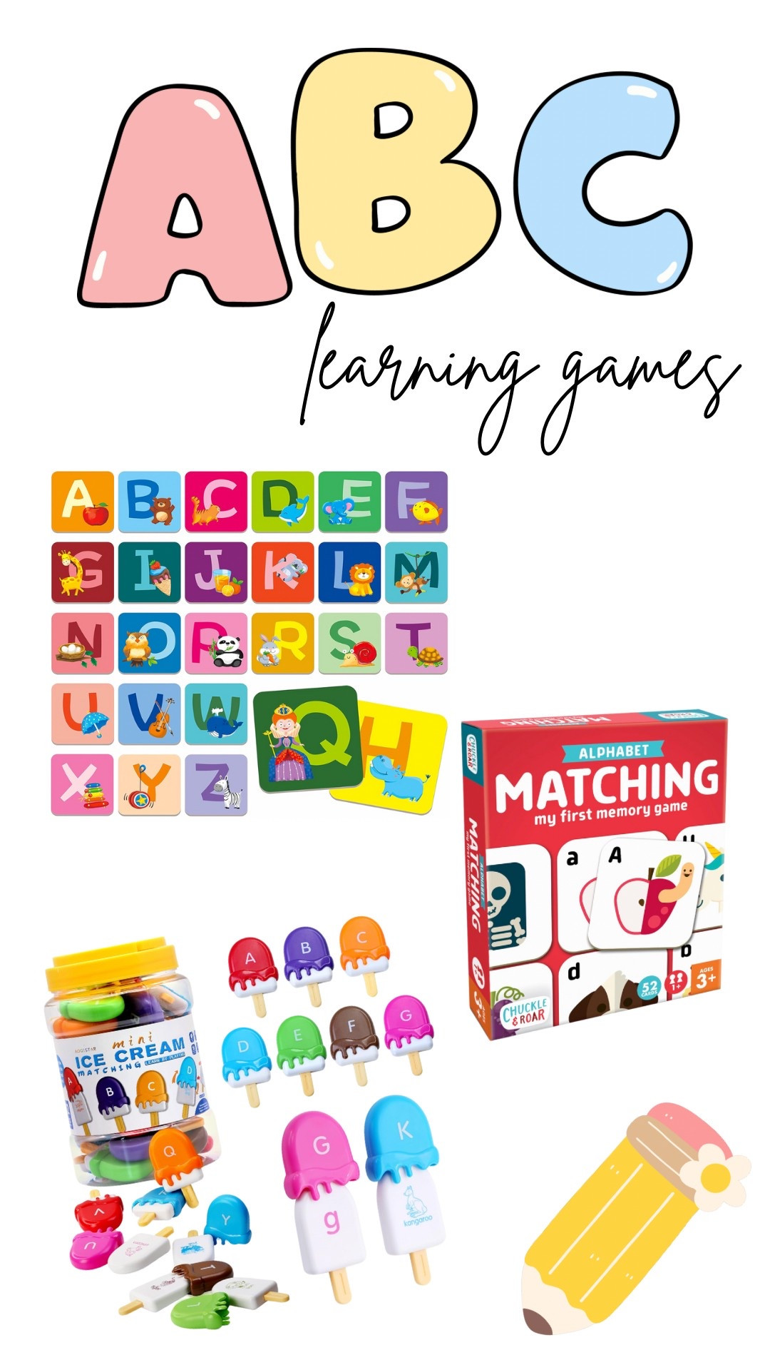 My girls love school but doing it at home is a struggle! I found these cute games that help practice letters while making it ✨FUN✨

#LTKFamily