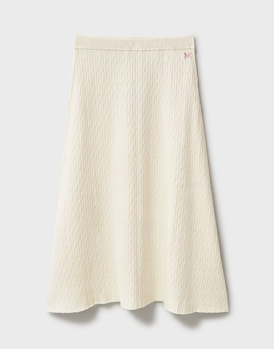 Women's Cable Knit Skirt in Ivory from Crew Clothing Company | Crew Clothing (UK)