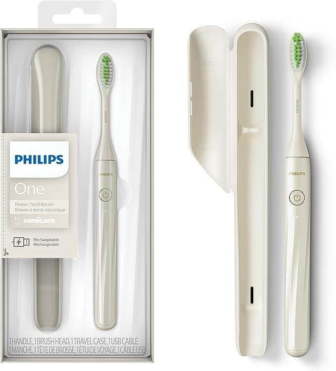 Philips Sonicare One by Sonicare Rechargeable Toothbrush, Snow, HY1200/27 | Amazon (US)
