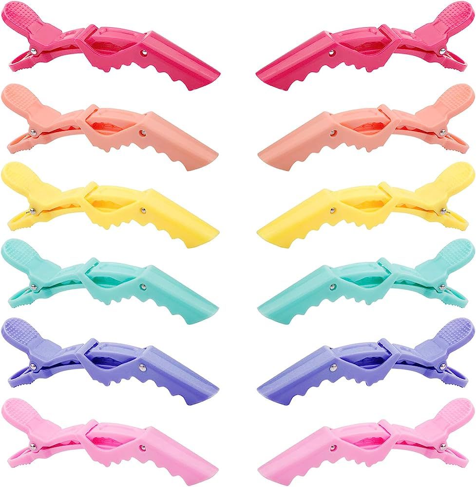 GLAMFIELDS 12 pcs Alligator Hair Clips for Styling Sectioning, Non-slip Grip Clips for Hair Cutti... | Amazon (US)