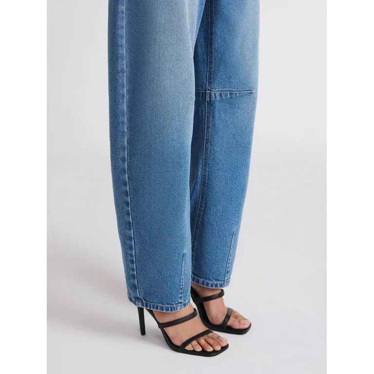 Sofia by Sofia Vergara Women's and Women's Plus Barrel Super High Rise Jeans, 27" Inseam, Sizes 0... | Walmart (US)