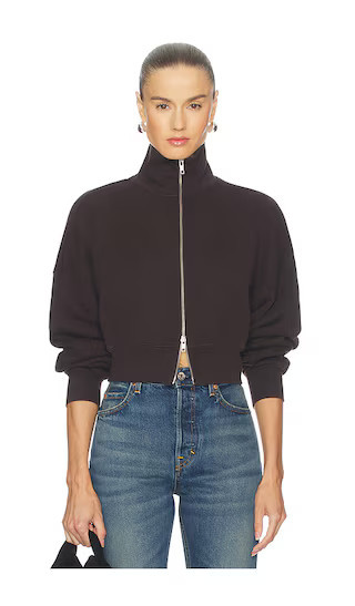 AGOLDE Darby Zip Up in Chocolate. - size XL | Revolve Clothing (Global)