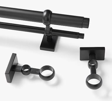 Standard Double Curtain Rod & Wall Bracket | Pottery Barn (US)