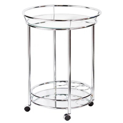 Wade Logan Rickey Bar Cart in Chrome | Wayfair North America