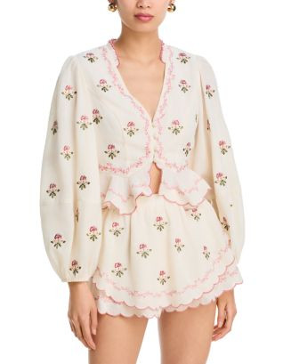 Floral Embroidered Top - Exclusive | Bloomingdale's (US)
