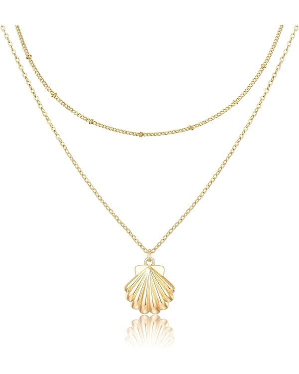 Dainty Gold Necklace for Women - Layered Choker Statement Necklaces for Women Trendy - 14K Gold S... | Amazon (US)